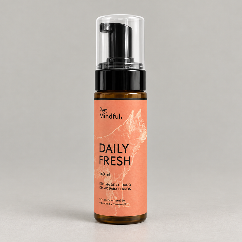 Frasco de Daily Fresh de 140 mL, espuma de cuidado diario para perros